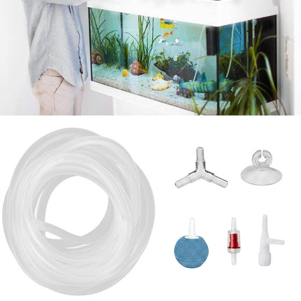 6 Meter Aquarium Air Pump Tubing 6mm Flexible Hose with Accessory Kit