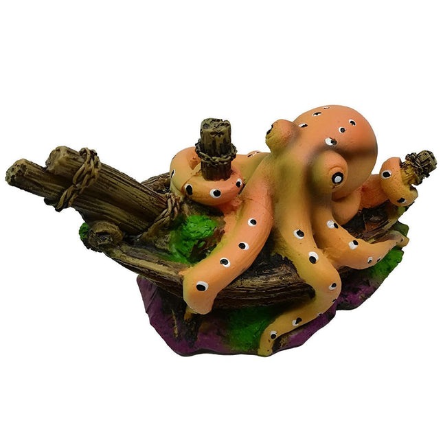 Aquarium Decoration Realistic Octopus Ornament Fish Tank Resin Decor Underwater
