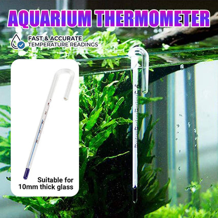 Hang On Aquarium Glass Thermometer 10mm Rim