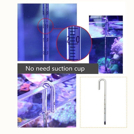 Hang On Aquarium Glass Thermometer 10mm Rim