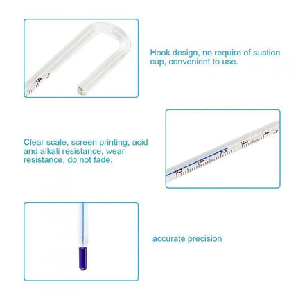 Hang On Aquarium Glass Thermometer 10mm Rim