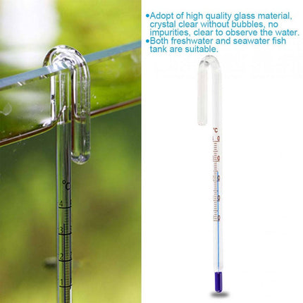 Hang On Aquarium Glass Thermometer 10mm Rim