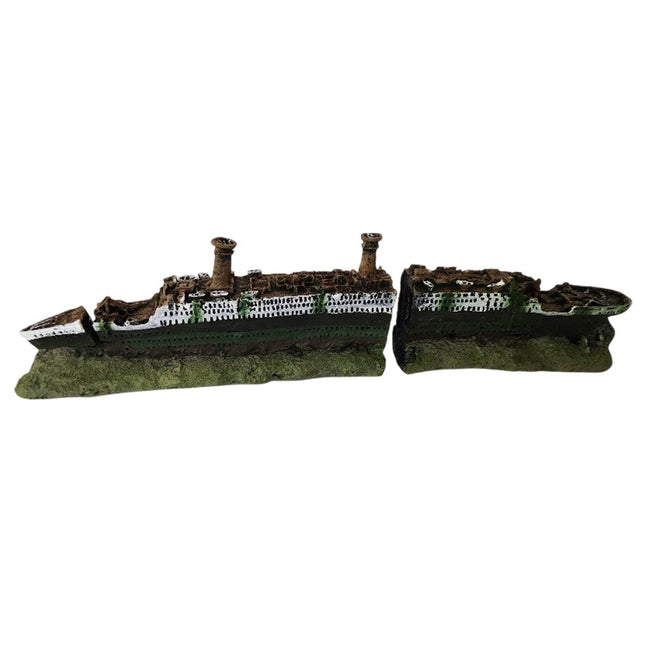 Titanic Shipwreck Aquarium Decoration for Fish Tank Aquascape Underwater Decor