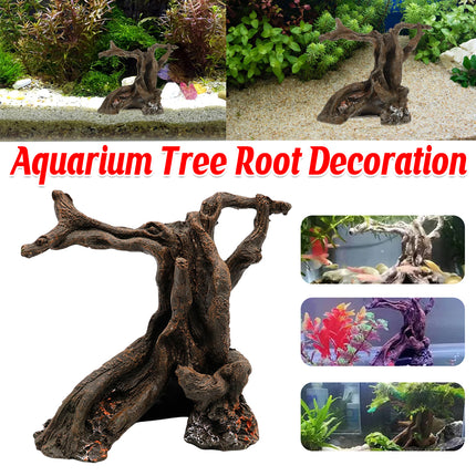 Aquarium Decor Artificial Resin Driftwood Craft Realistic Fish Tank Ornament