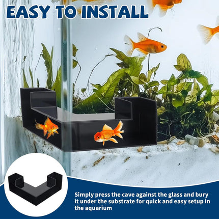 Fish Tank Landscaping Aquarium Underground Tunnel Decoration for Fish Habitat