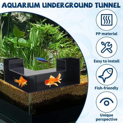 Fish Tank Landscaping Aquarium Underground Tunnel Decoration for Fish Habitat
