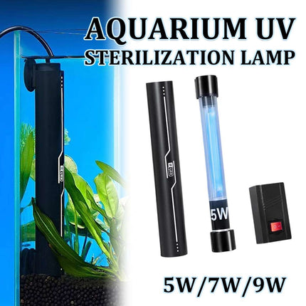 Submersible UV Sterilizer Lamp with Shade Cover for Aquarium Fish Tank Algae