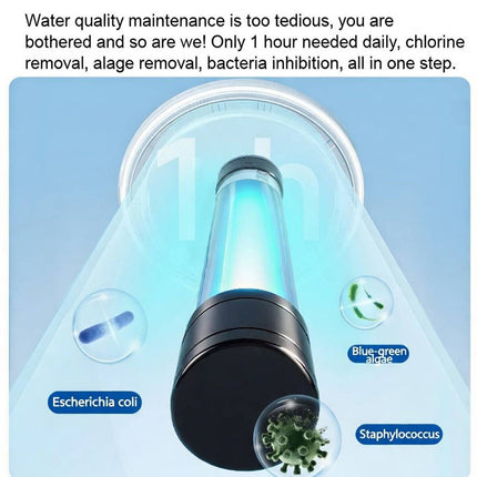 Submersible Aquarium UV Sterilizer Lamp Waterproof Fish Tank Algae Removal Light