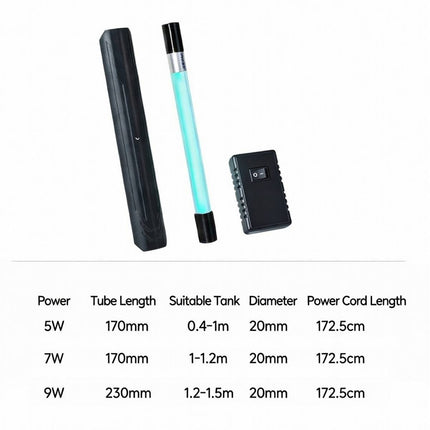 Submersible Aquarium UV Sterilizer Lamp Waterproof Fish Tank Algae Removal Light