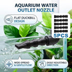 Adjustable Duckbill Aquarium Outlet Nozzles 5 Pack