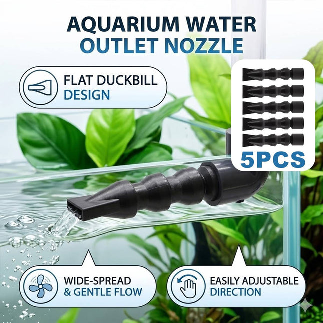 Adjustable Duckbill Aquarium Outlet Nozzles 5 Pack