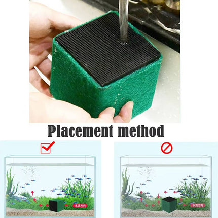 Activated Carbon Aquarium Filter Cube Biochemical Sponge Media for Fish Tank