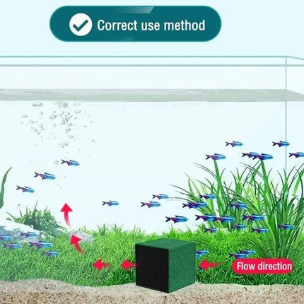 Activated Carbon Aquarium Filter Cube Biochemical Sponge Media for Fish Tank