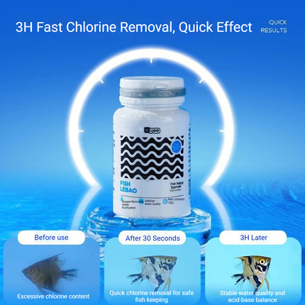 Aquarium Water Purifier Tablets 100 Pack Fish Tank Chlorine Remover