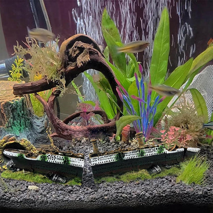 Titanic Shipwreck Aquarium Decoration for Fish Tank Aquascape Underwater Decor
