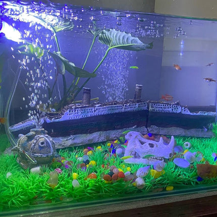 Titanic Shipwreck Aquarium Decoration for Fish Tank Aquascape Underwater Decor
