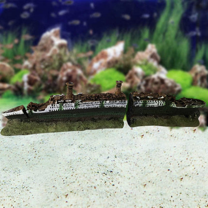 Titanic Shipwreck Aquarium Decoration for Fish Tank Aquascape Underwater Decor