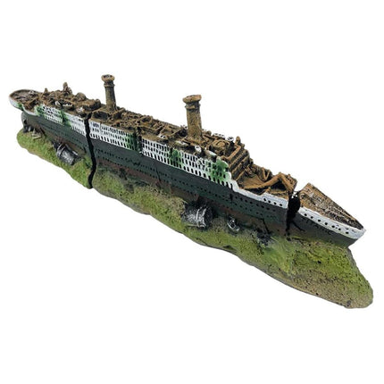 Titanic Shipwreck Aquarium Decoration for Fish Tank Aquascape Underwater Decor