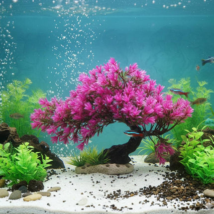 Resin Welcome Pine Tree Aquarium Landscape Ornament Fish Tank Decoration