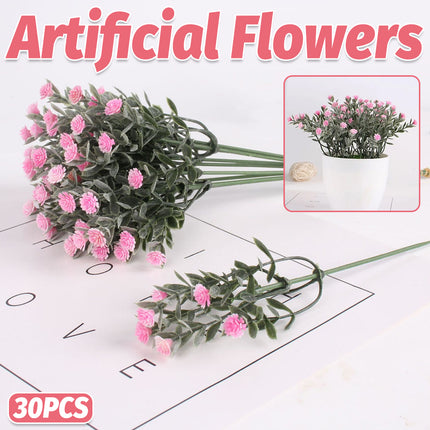 30 PCS Artificial Breath Flowers Pink Realistic Looking Low Maintenance