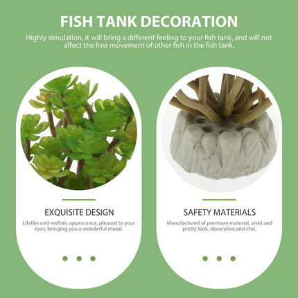 Artificial Aquarium Plant Plastic Lotus Leaf Landscape Decor for Fish Tank