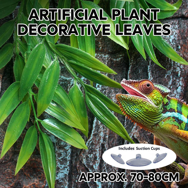 Artificial Reptile Terrarium Plant Leaves 70 to 80cm