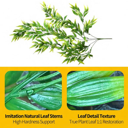 Artificial Reptile Terrarium Plant Leaves 70 to 80cm