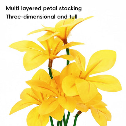 Artificial Aquarium Plant Yellow Flower Fish Tank Reptile Terrarium Decor