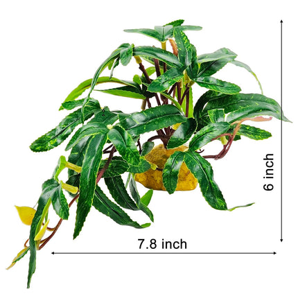 Artificial Plants Green Simulation Foliage for Pet Habitat Decoration Ornament