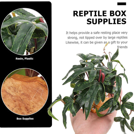 Artificial Plants Green Simulation Foliage for Pet Habitat Decoration Ornament