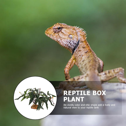 Artificial Plants Green Simulation Foliage for Pet Habitat Decoration Ornament