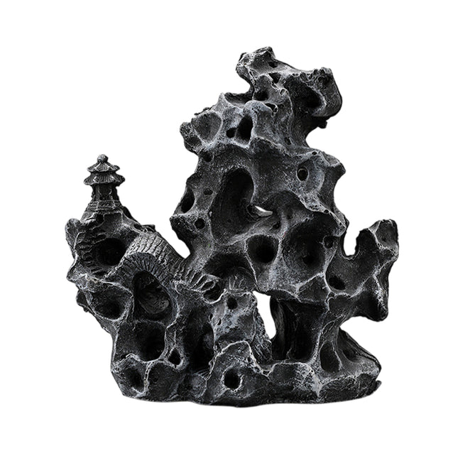 Aquarium Decor Fake Rock Mountain Ornament Cave Hideout for Fish Tank Decoration
