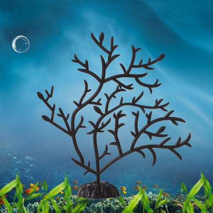 10PCS Artificial Coral Tree Aquarium Decor 10x10cm Black PVC for Fish Tank