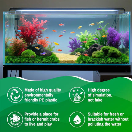 Artificial Grass Lawn Aquarium Landscaping Decoration Tank Synthetic Turf Mat