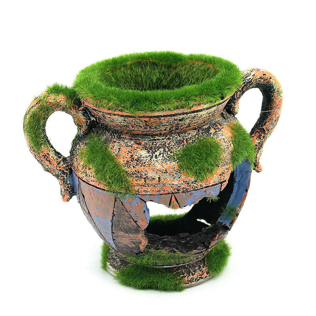 Fish Tank Decoration Moss Vase Shabby Style Flower Pot Aquarium Ornament Decor