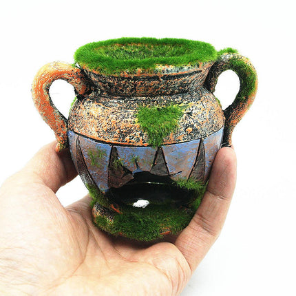 Fish Tank Decoration Moss Vase Shabby Style Flower Pot Aquarium Ornament Decor