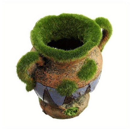 Fish Tank Decoration Moss Vase Shabby Style Flower Pot Aquarium Ornament Decor