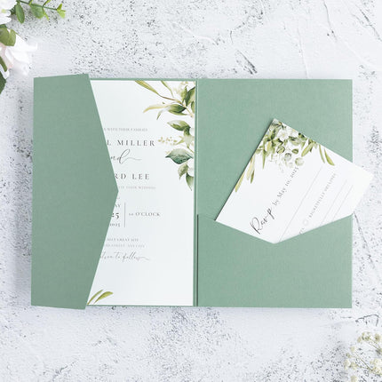 20PCS 3D Tri-Fold Holiday Wedding Invitation Envelope Greeting Cards Aesthetic