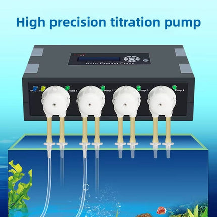 4 Head Auto Dosing Pump Aquarium Reef Coral Peristaltic Titration Timer Feeder