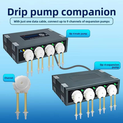 4 Head Auto Dosing Pump Aquarium Reef Coral Peristaltic Titration Timer Feeder