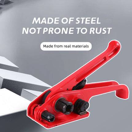 Red Strapping Tool Manual Tensioner Plastic Steel Band Packing Tightening Device