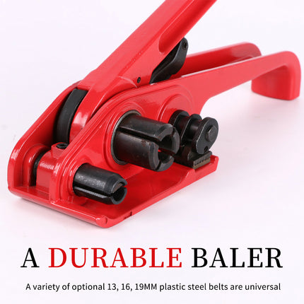 Red Strapping Tool Manual Tensioner Plastic Steel Band Packing Tightening Device