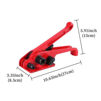 Red Strapping Tool Manual Tensioner Plastic Steel Band Packing Tightening Device