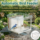 Automatic Clear Bird Feeder No Spill Seed Station