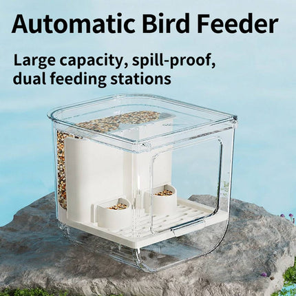 Automatic Clear Bird Feeder No Spill Seed Station