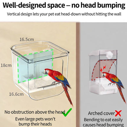 Automatic Clear Bird Feeder No Spill Seed Station