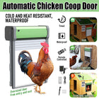 Solar Powered Automatic Chicken Coop Door Opener with Timer Light Sensor Remote