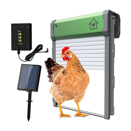 Solar Powered Automatic Chicken Coop Door Opener with Timer Light Sensor Remote