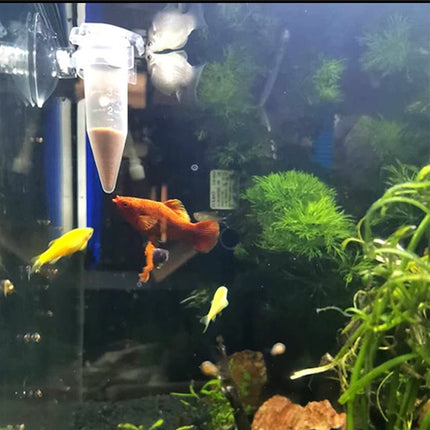 Automatic Fish Feeder Brine Shrimp Feeder Tank Wall-Mounted Easy Clean Durable