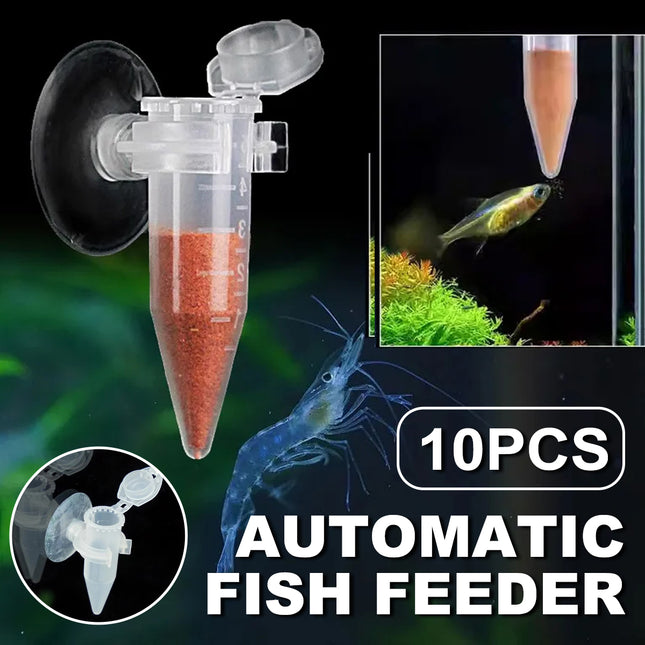 Automatic Fish Feeder Brine Shrimp Feeder Tank Wall-Mounted Easy Clean Durable